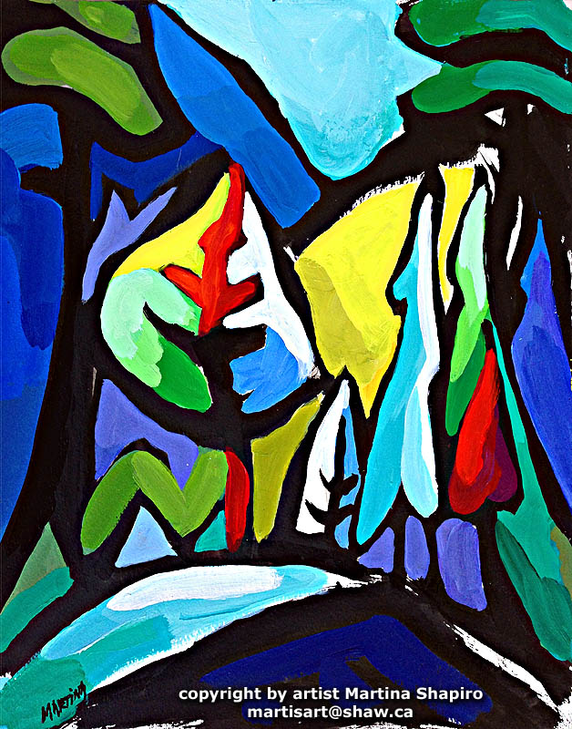 BC Landscape No.4 original abstract painting by Martina Shapiro