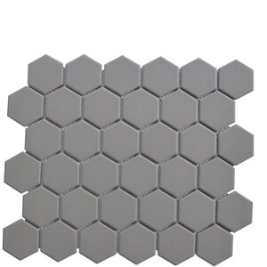 Cali Grey 2" hexagon unglazed