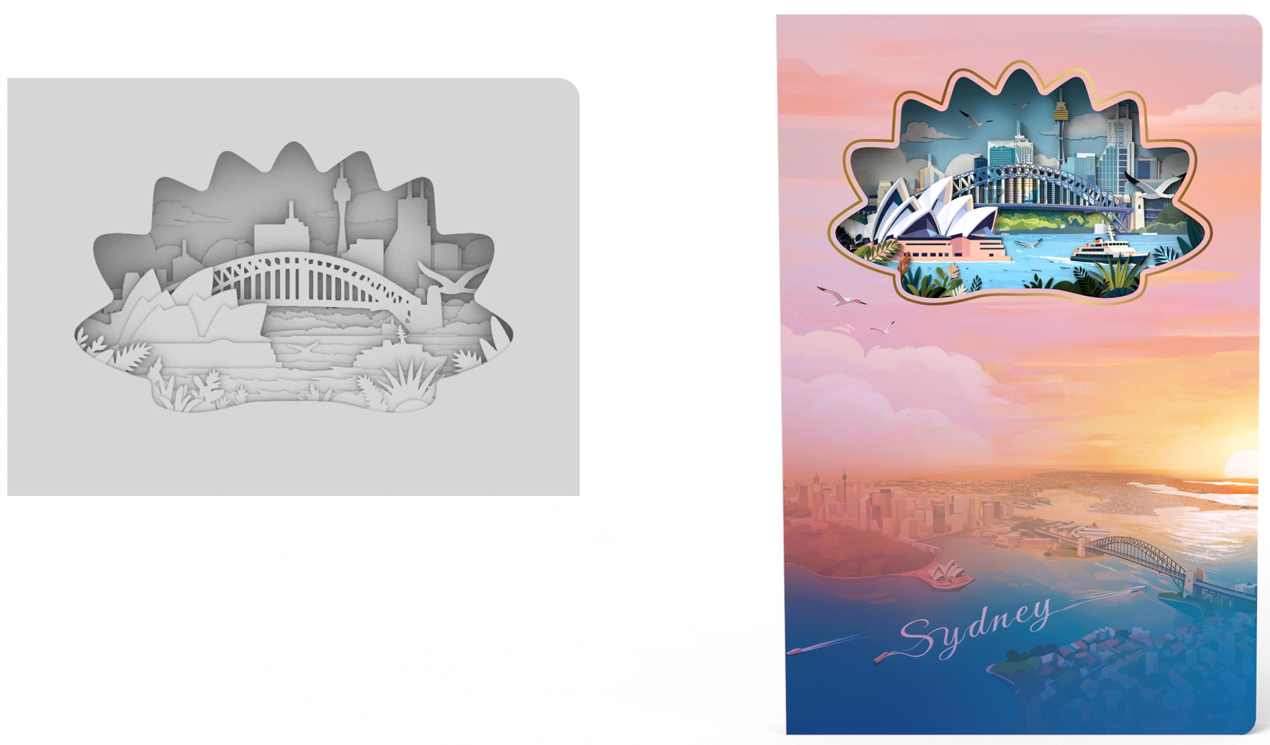 Cozy home workspace with open notebook, black journal, decorative vase, and potted plants on a wooden desk.