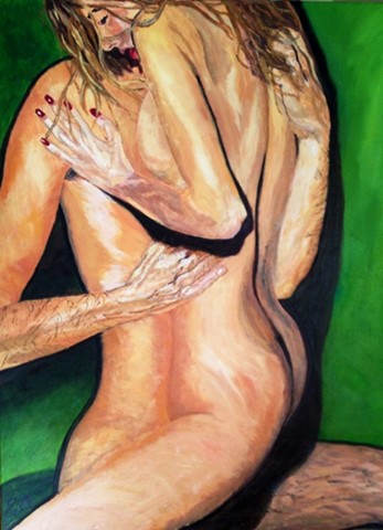Les amants s'embrassèrent op.1,  40"X30", 2013, Acrylic on Canvas, 
