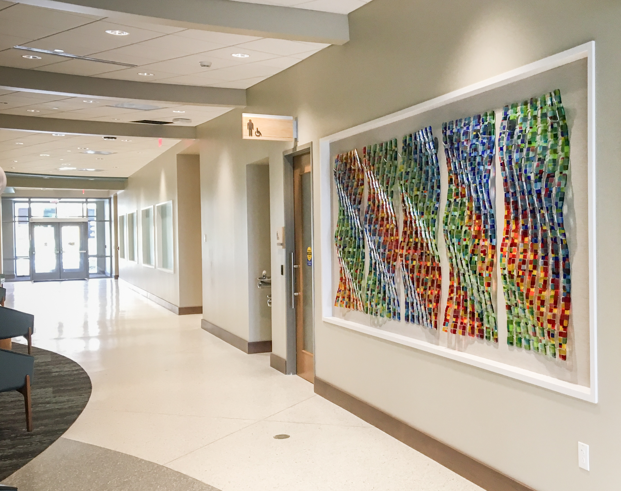 5 at 66 x 30 wall commission for A Hospital Series 1 retro mesh