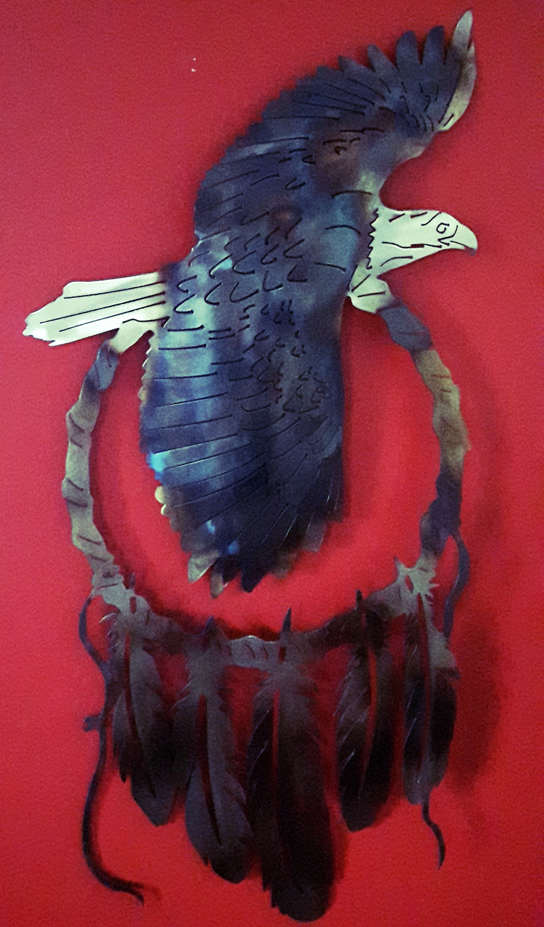 Metal art, Dream catcher eagle, Campbell river BC, Vancouver island BC, Vancouver BC, Victoria BC, British Columbia,Alberta