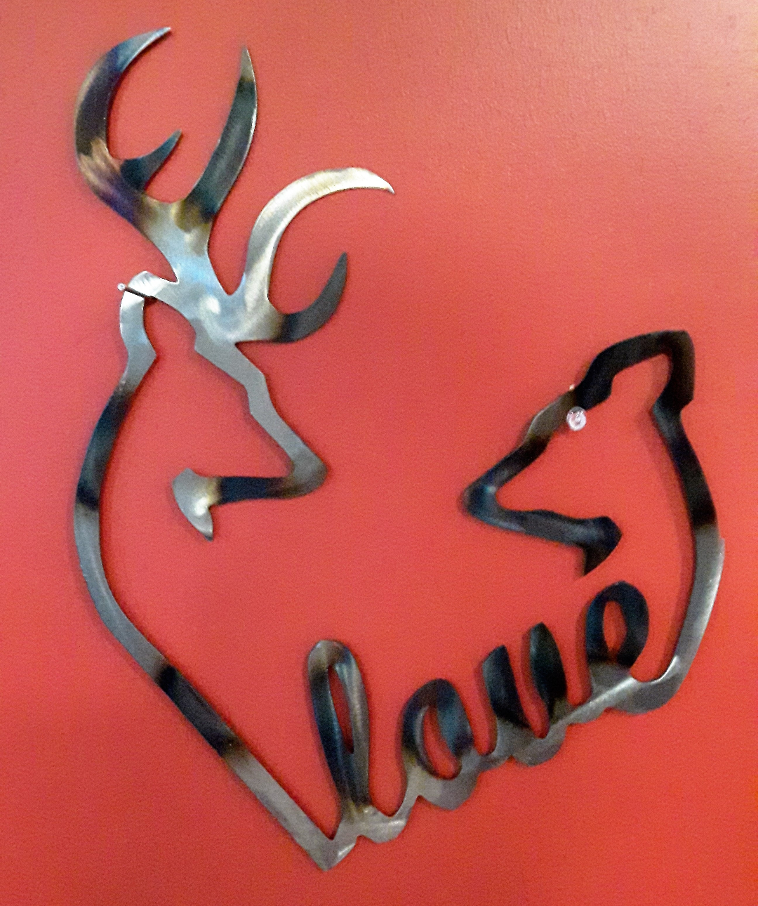 Metal art, Stag Love, Campbell river BC, Vancouver island BC, Vancouver BC, Victoria BC, British Columbia