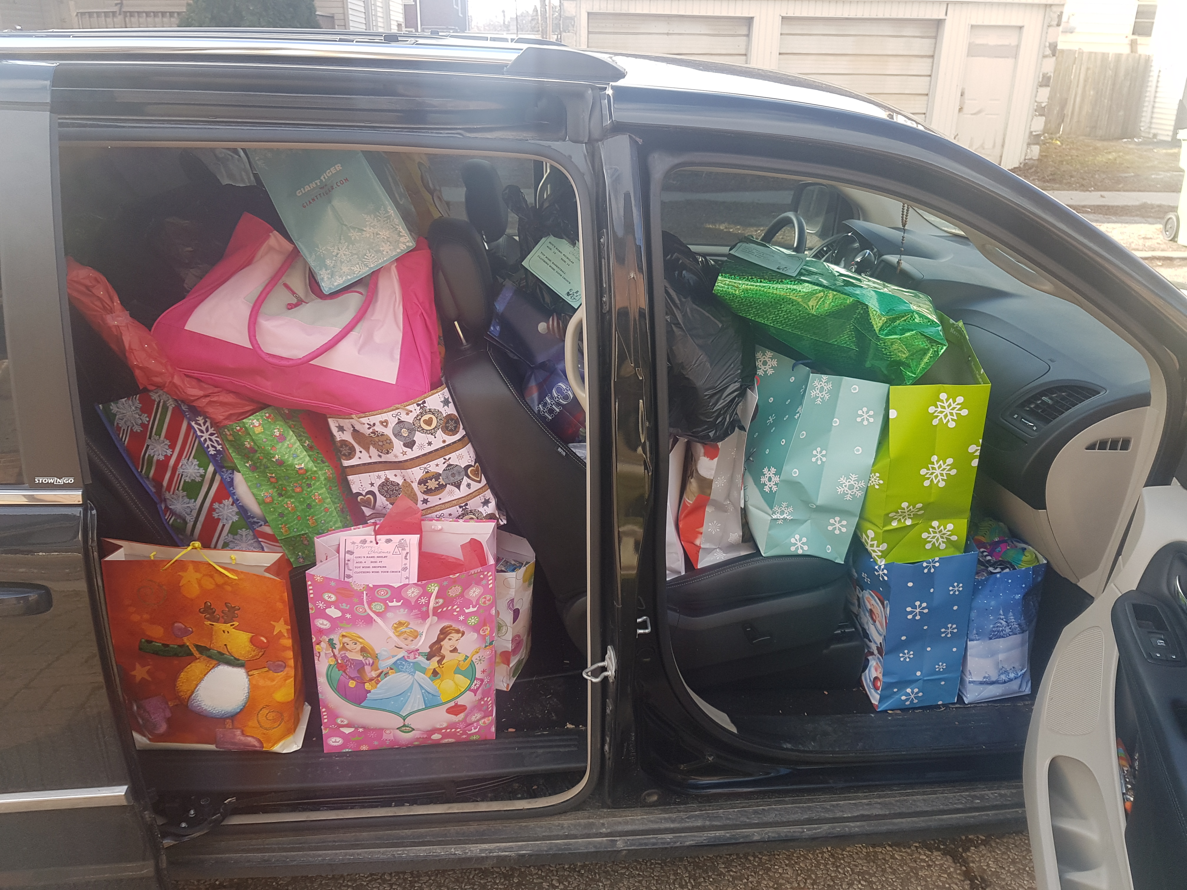 Gifts donated to the Children's Aid Society (Christmas 2018)
