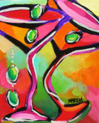 SOLD to CT, USA
"Celebration Martinis"
original oil on canvas painting
8 x 10"