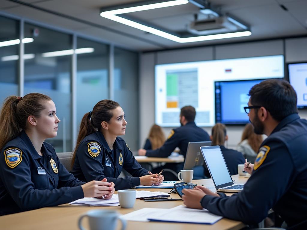 Smiling woman working on a laptop in a modern office with indoor plants and bright lighting. Smiling woman working on a laptop in a modern office with indoor plants and bright lighting.