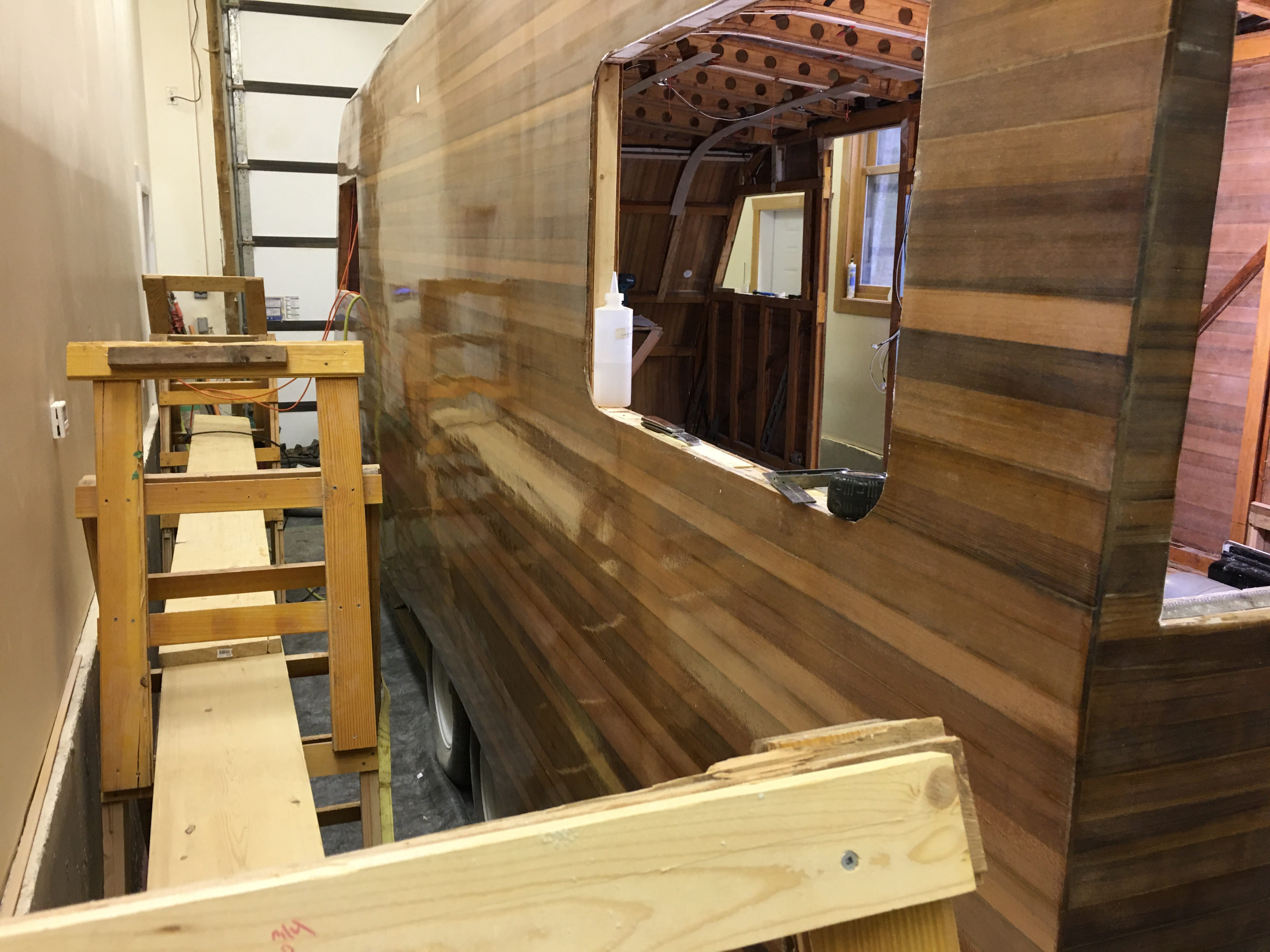 Looking forward along the driver side