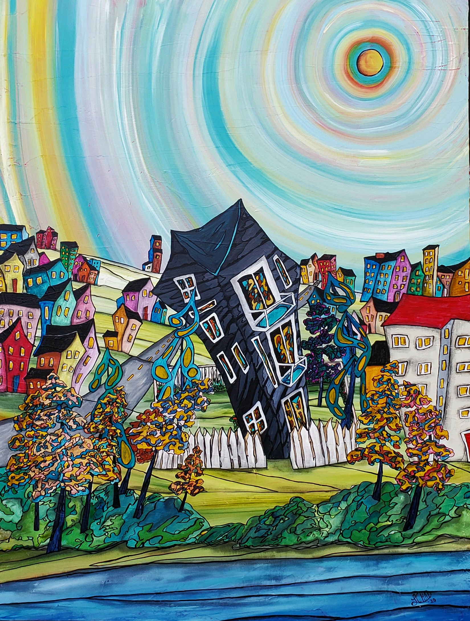 "My White Picket Fence" [2020]
Image: 35" x 35"
Mixed Media on Professional Canvas
SOLD