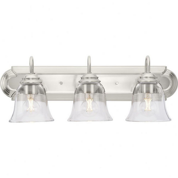 116 300391-009
3-Light Vanity in Brushed Nickel and Clear Glass 
Regular $203.99
Blowout $59.99 no tax 