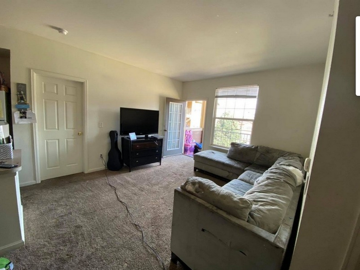 Living room restored following neglected property recovery with clutter removed and the environment returned to improved functional condition