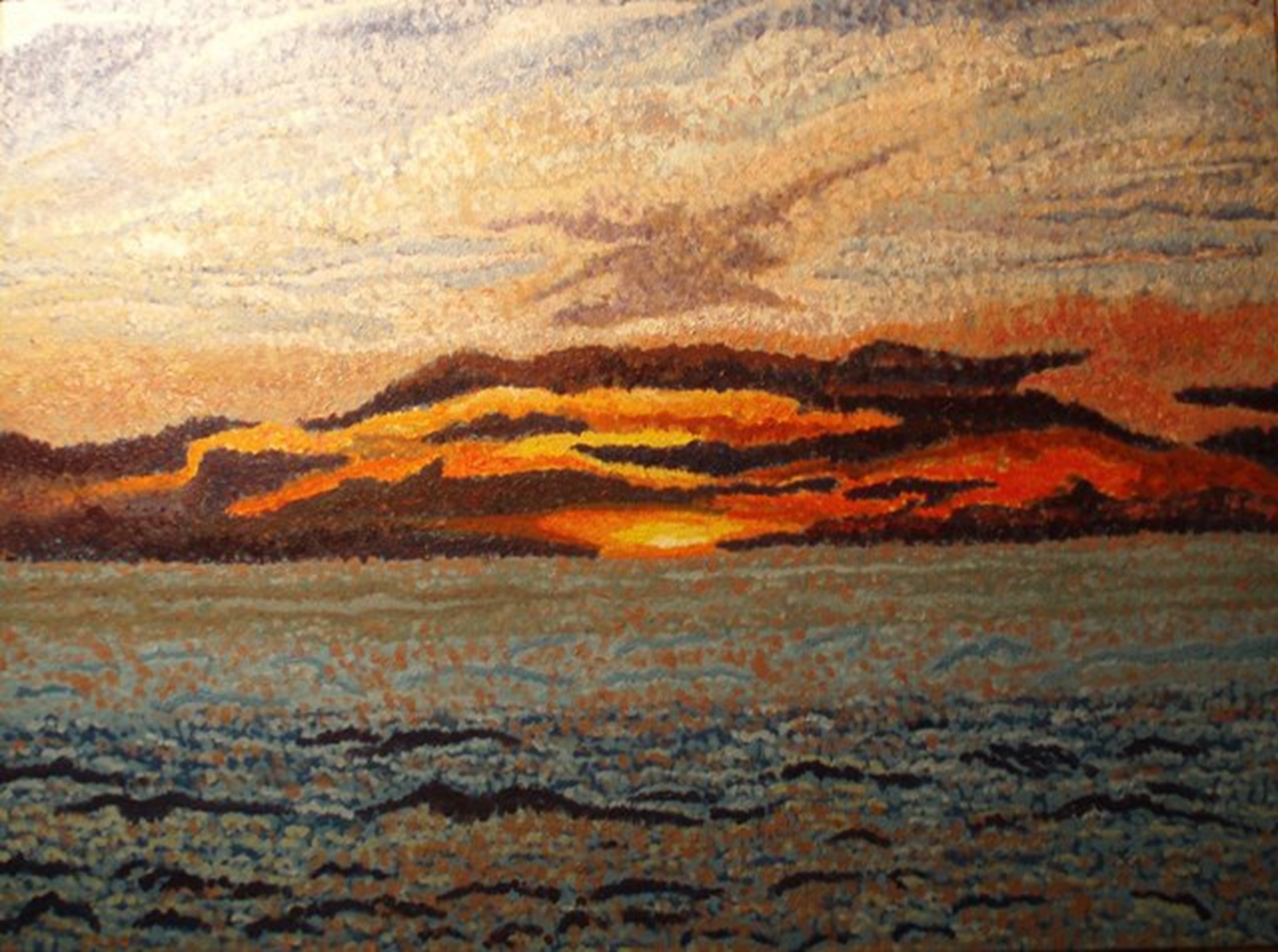 Cape Cod Sunset Series (3 of 4) 18"X24", 2008, Acrylic on Canvas, 