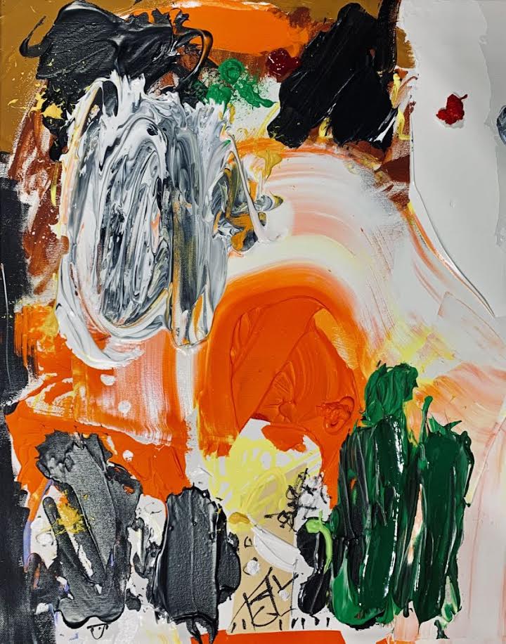 Val Sloggett 
"Organized Chaos 1"  A/C   20"x16"

