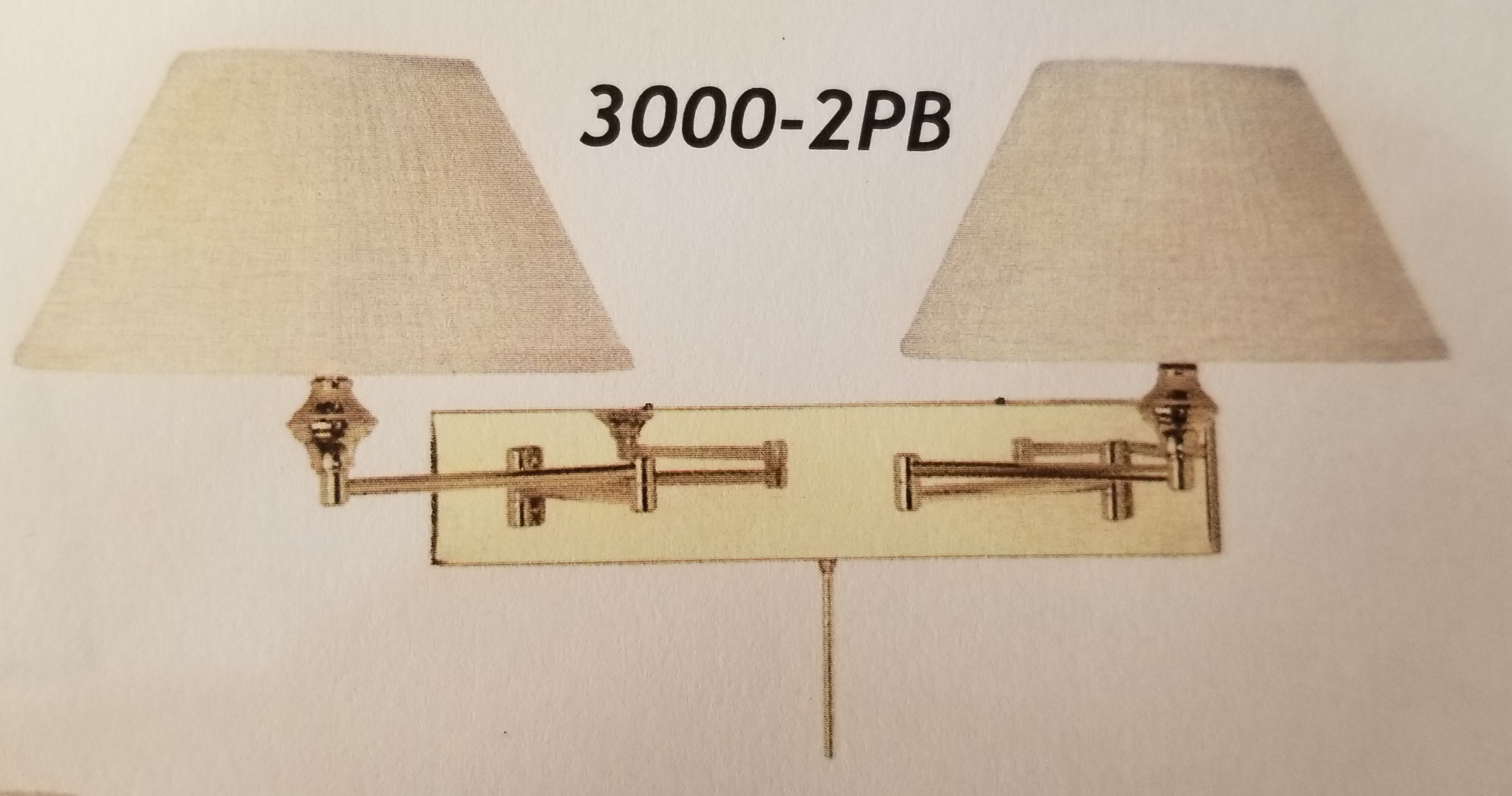 3000-2 Swing Arm Wall Right
Made in Canada
Available in Antique Brass
Brushed Chrome or Black
Regular Price $312.99
Blowout Price $219.99