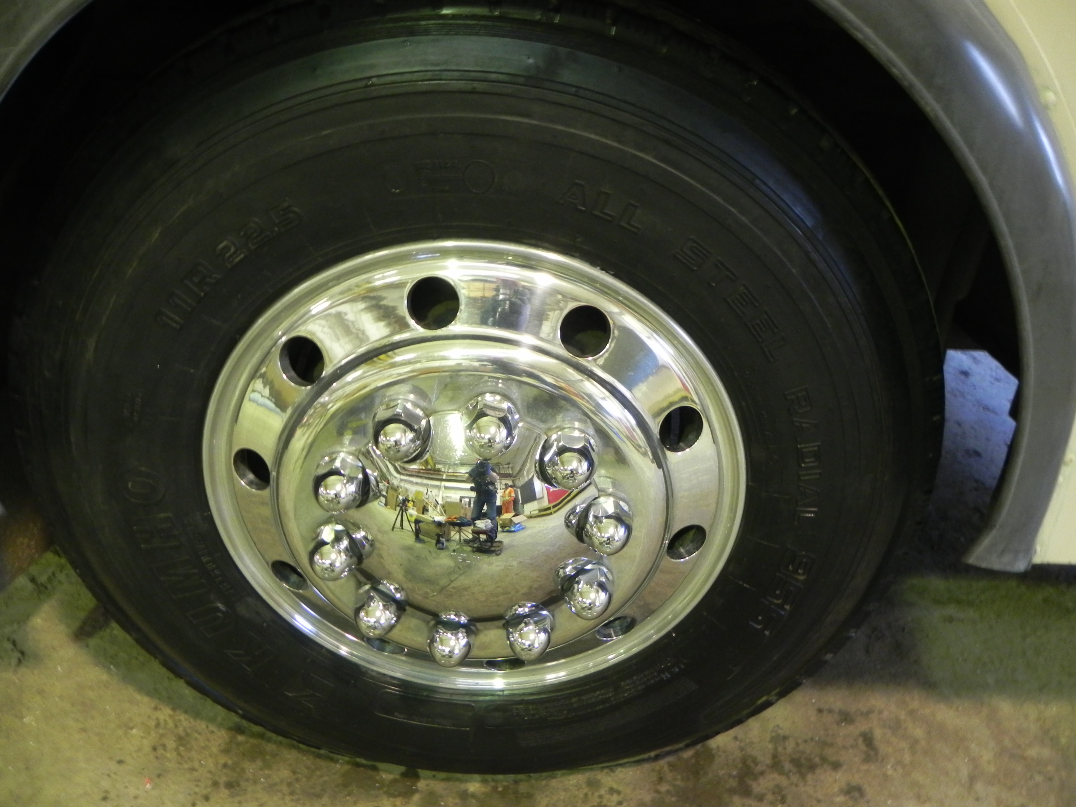 After Polishing and using the Dressing on the tire
