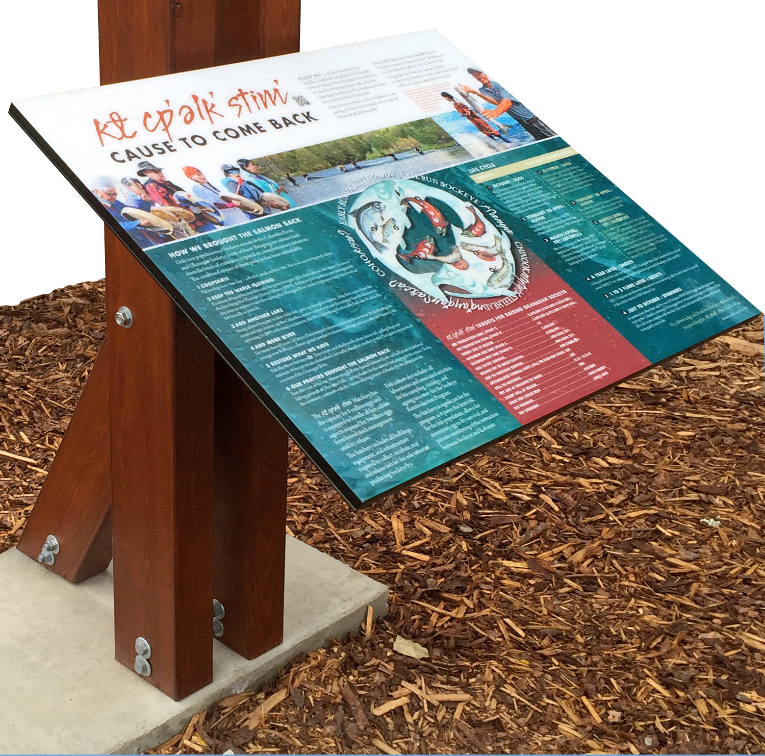 Okanagan Nation Alliance Penticton Hatchery entrance 2015, one of three