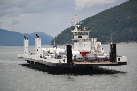 The MV Columbia in her first week of service