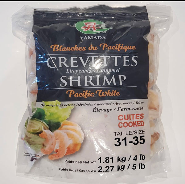 Yamada cooked shrimps
31-35 
Peeled, tail off