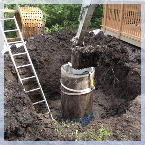 Installing septic tank