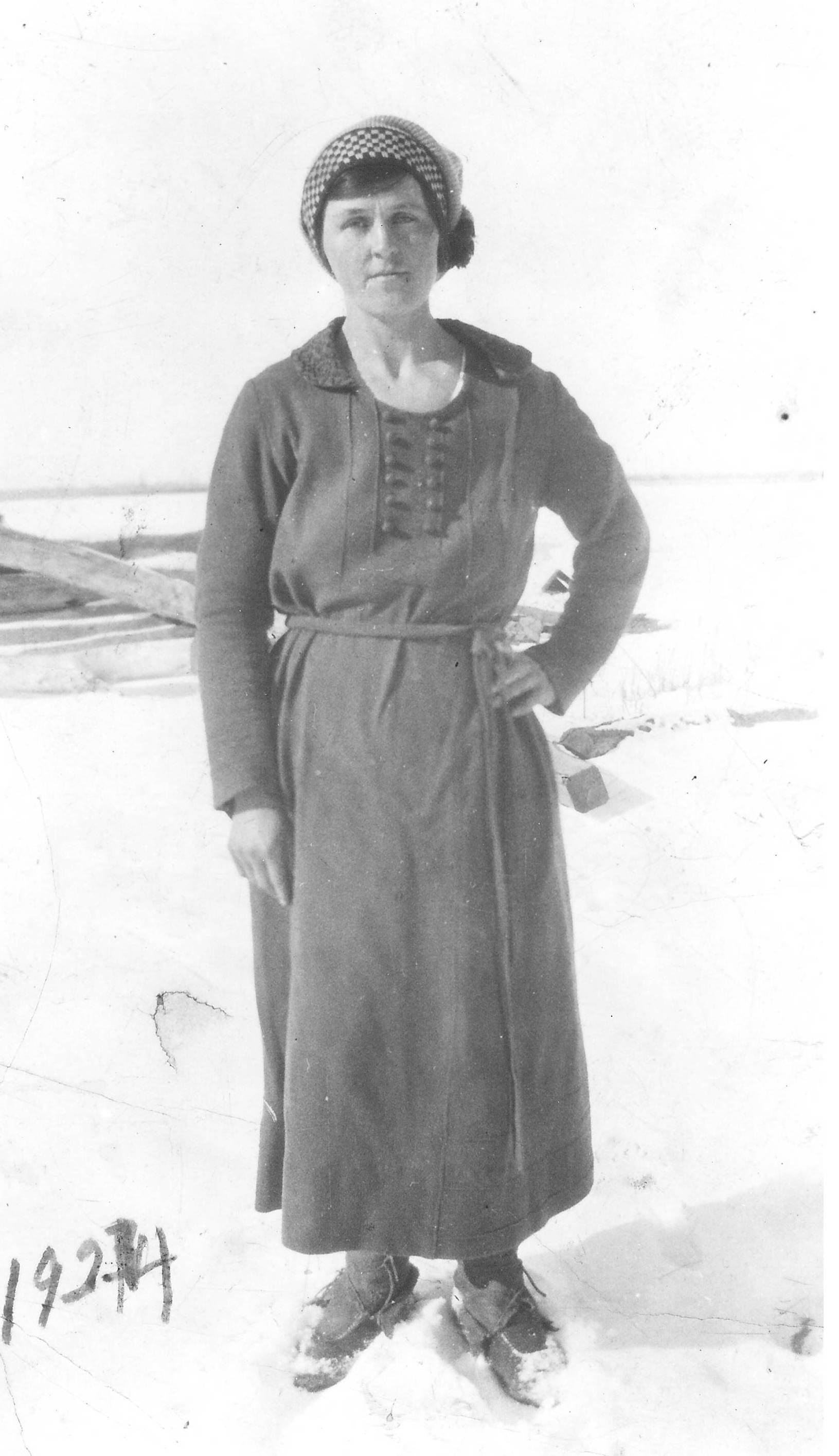 This photo is simply titled "Woman at Buffalo Head Prairie". It appears to be winter time and she wears a warm looking toque - the photo stamped as 1924. Let us know if you recognize her!
2000.30.19 / Ward, Edwin