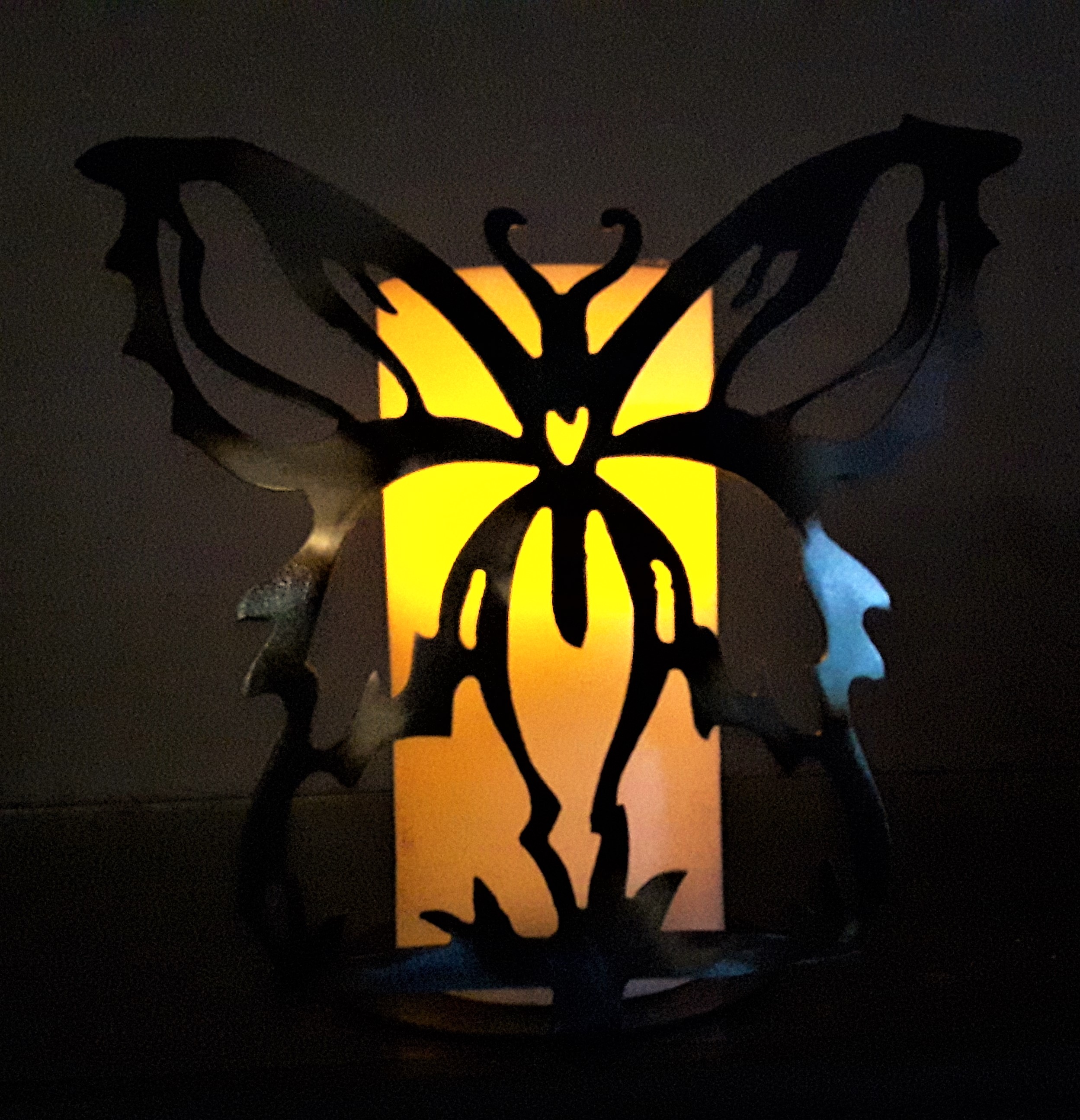 Metal Art, Candle holder Butterfly, Campbell river BC, Vancouver island BC, Vancouver BC, Victoria BC, British Columbia,Alberta