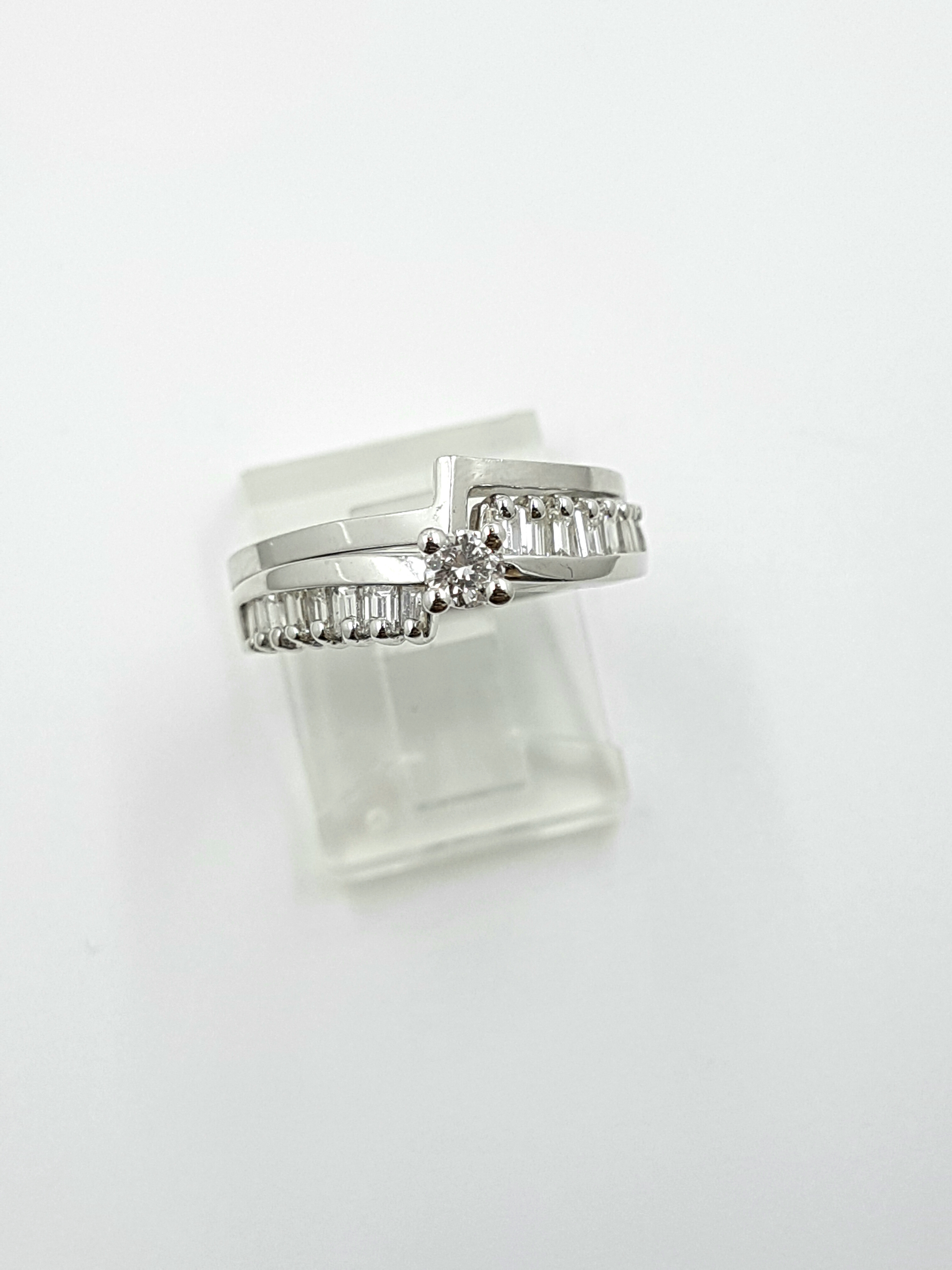 Engagement Ring & Wedding Band
14K White Gold
0.65ct Total
Regular Price $4775
SALE $1150
Ref: DER119+W