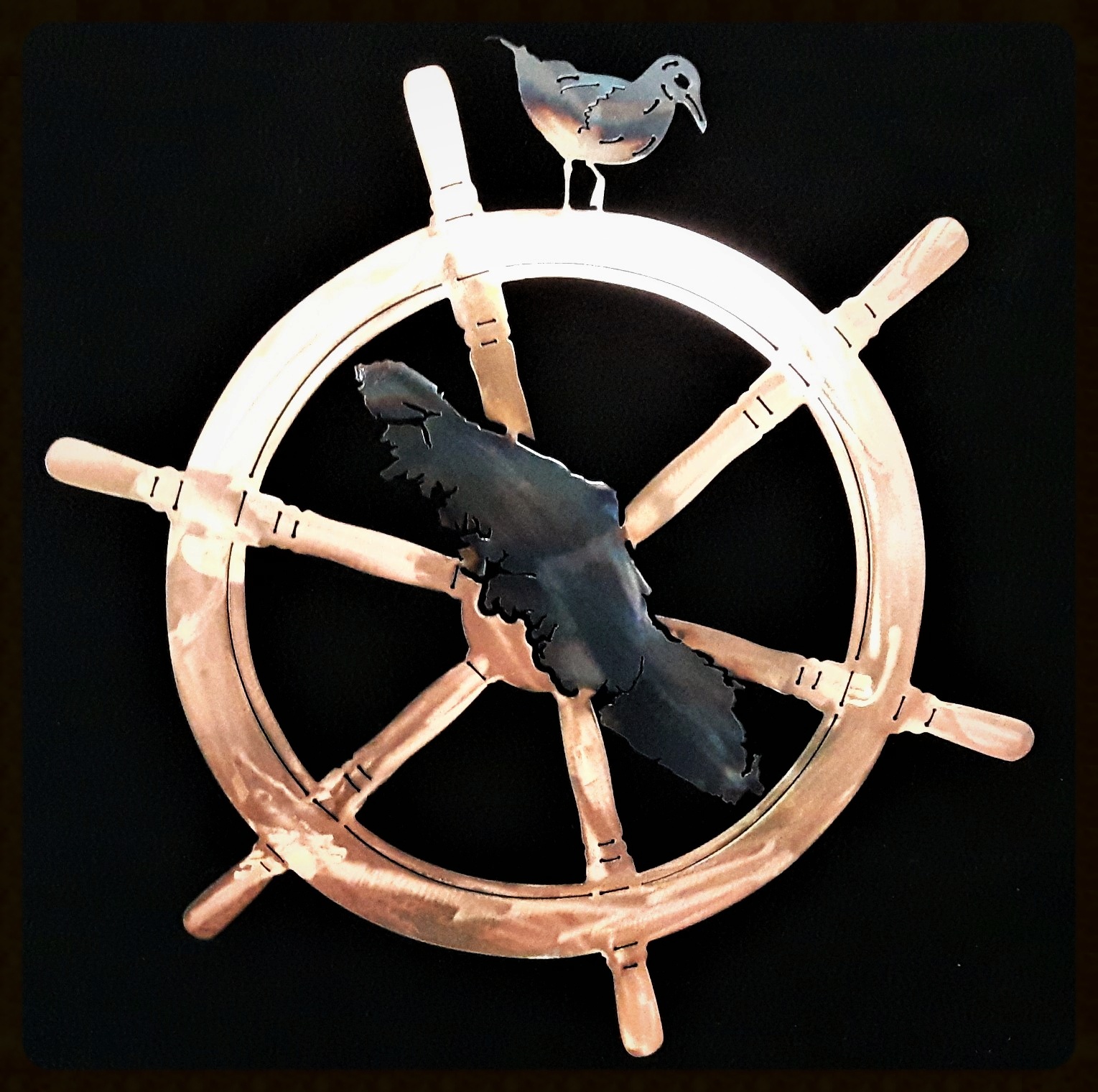 Metal Art, Ships Wheel Vancouver Island, Campbell river BC, Vancouver island BC, Vancouver BC, Victoria BC, British Columbia,Alberta