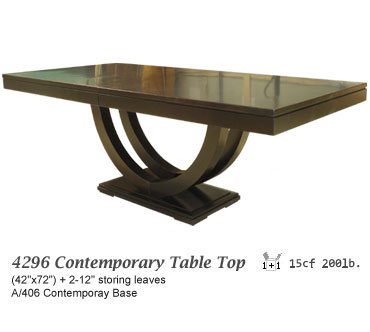 4296 Contemporary Top with Contemporary Base