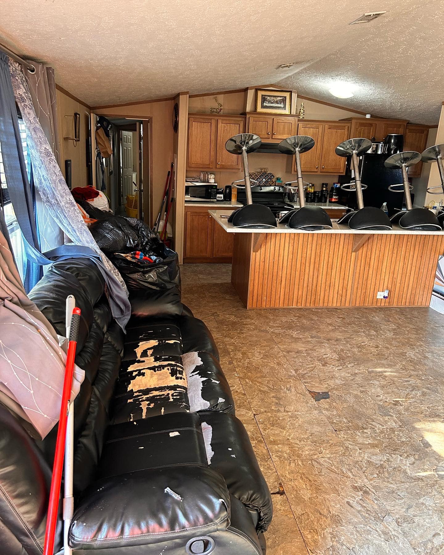 Clean Kitchen and Living Room After Deep Cleaning