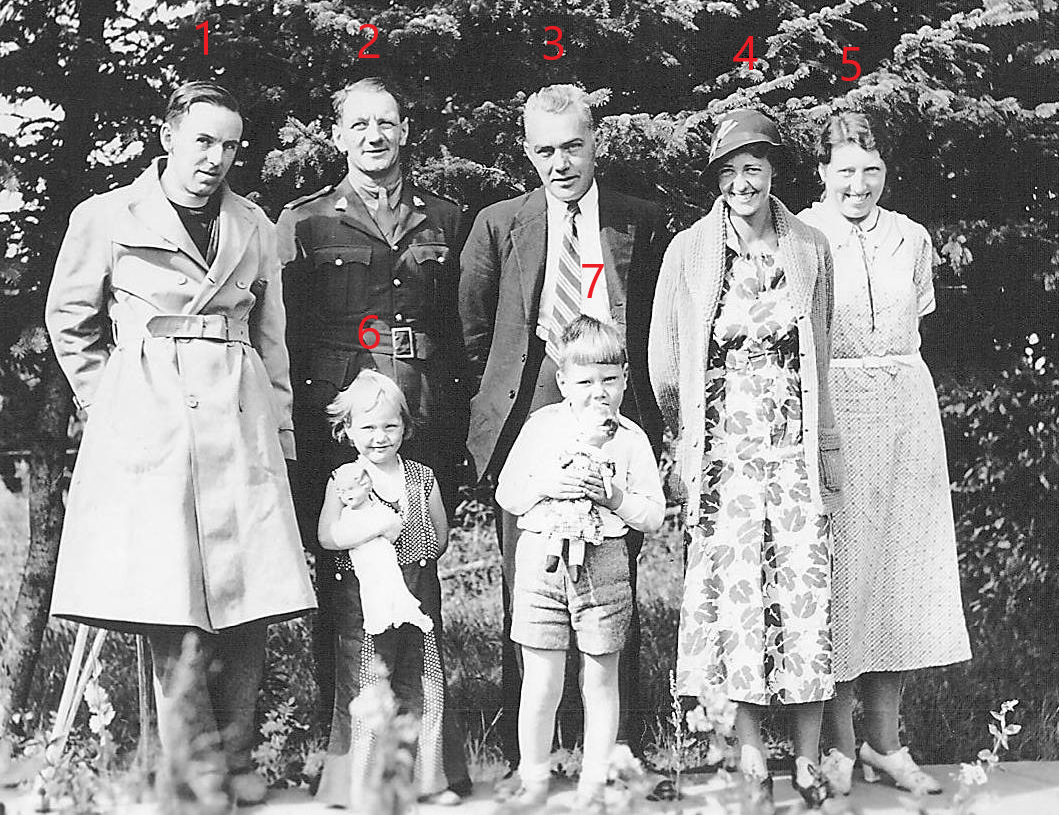 This photo (dated 1930) is labelled "Hugh and Lillian [Lamberton] and others"
We are quite certain that Hugh is number 1 and Lillian is number 4 - if you recognize the others please let us know!

998.5.23.126 / Lamberton, Rev. Hugh and Lillian