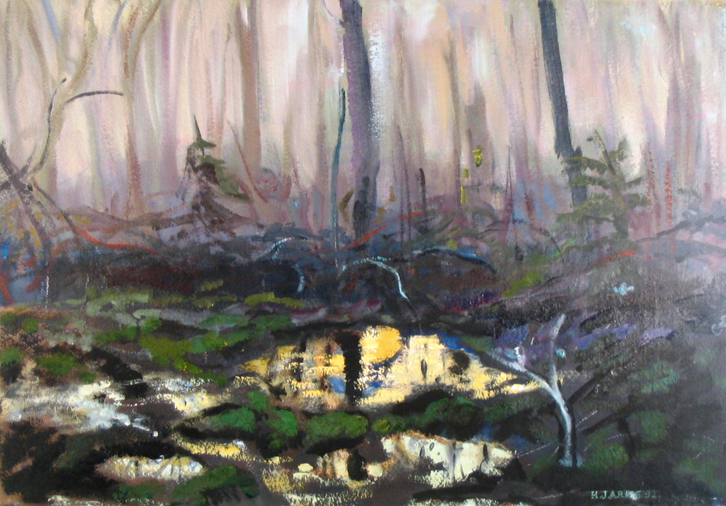 Herb Ariss, Bog, 1992, Oil on paper
