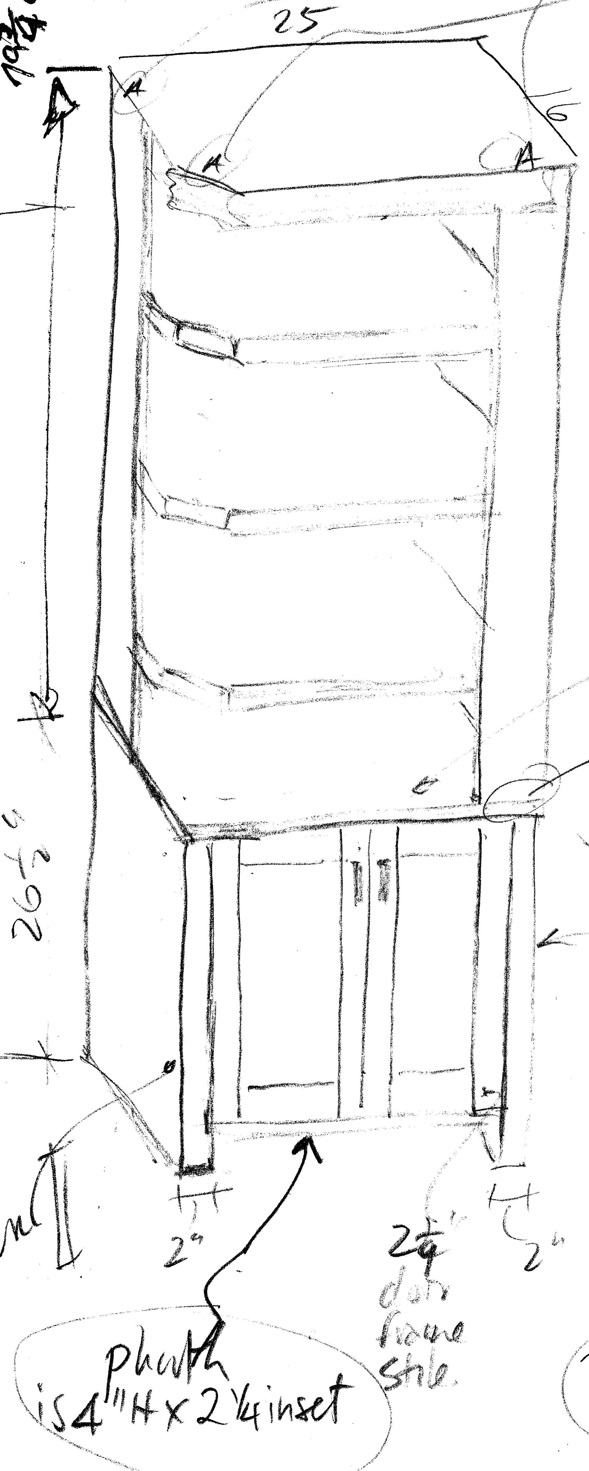 Built-in towel cabinet