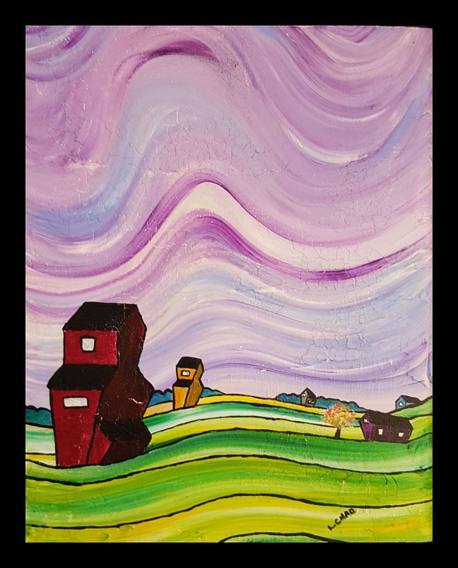 "Good Morning Prairie" [2015]
Acrylic on canvas. 8" x 10" (image). 9" x 11" (framed)
SOLD