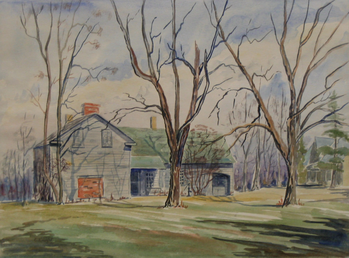 Seldon House Mckay Farm, Watercolour on paper