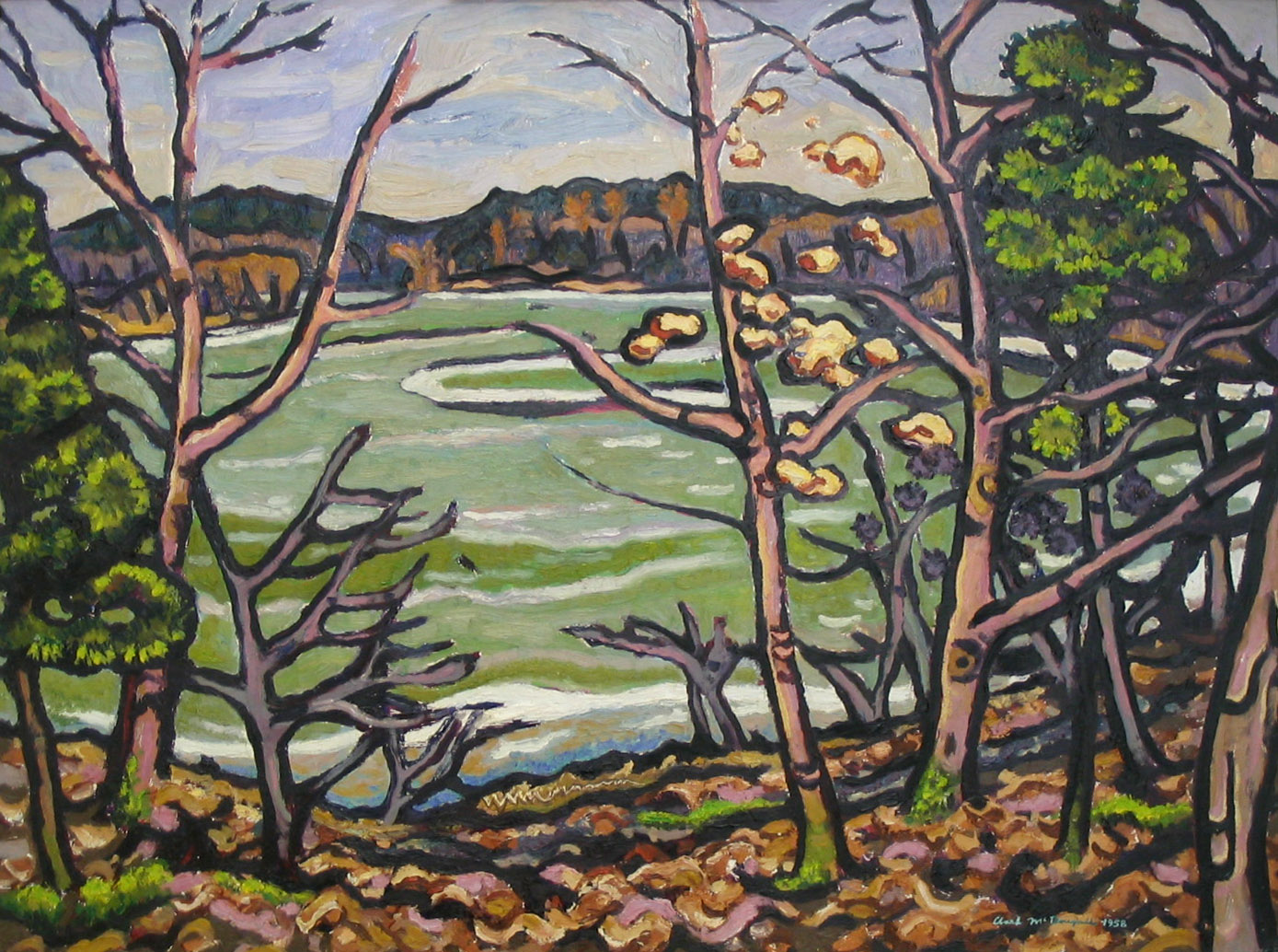 Above the Lookout, Oil on baord