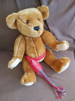 Sue - I was supposed to make my sister a voyageur bear.  Well, made a sash and might try to make a better one. 