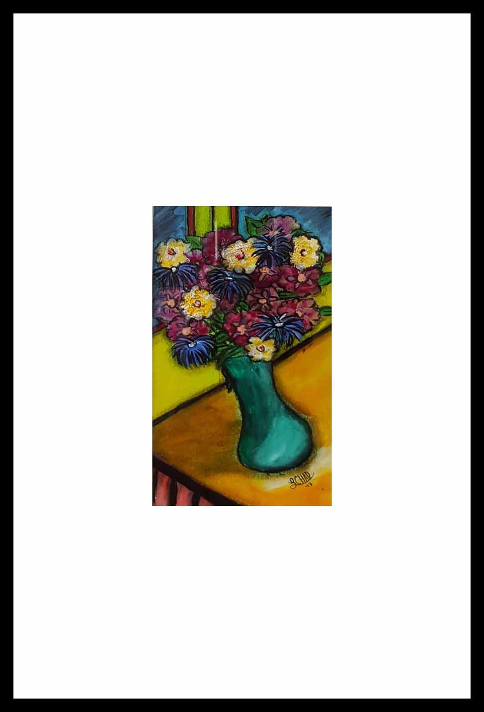 2017-11 "Sunnyways Bouquet"
Framed 8.25" x 14.5"
Mixed media on 246 lb paper
$150.00