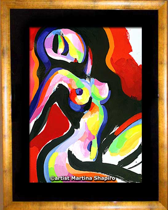 framed painting by artist Martina Shapiro