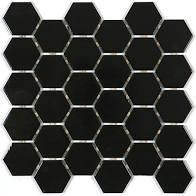 Black 2" Hexagon