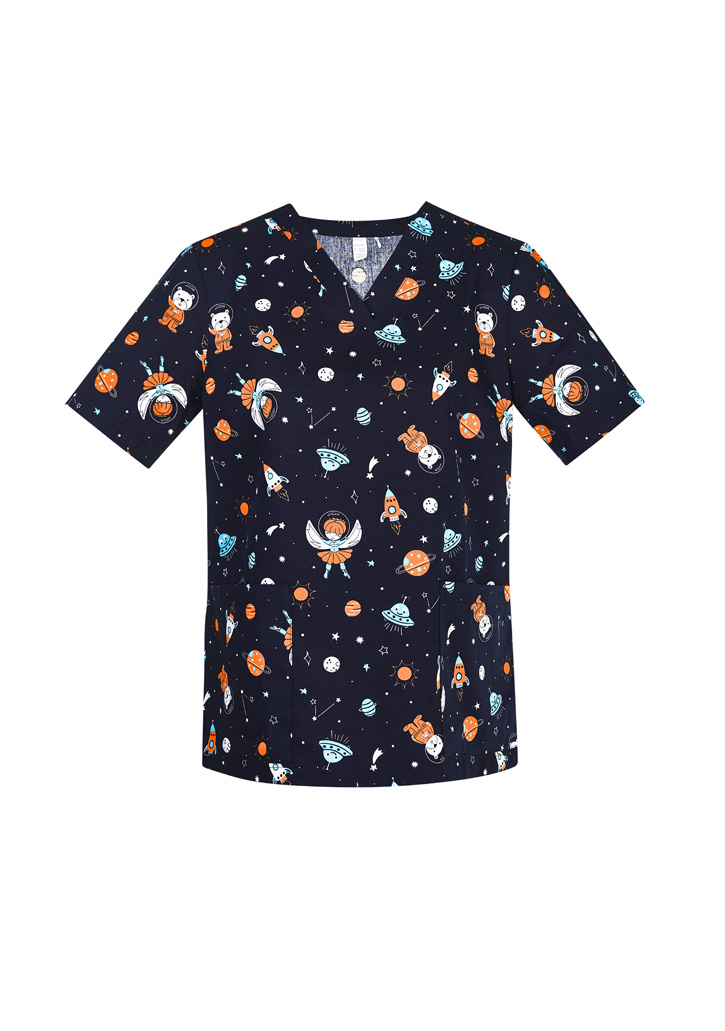 Printed Space Scrub Top - CST148LS