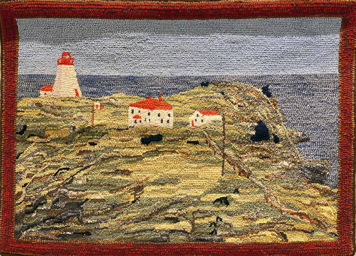Hooked Rug designed by Doris Norman, from the Museum's collection, maker unknown. Photo by MJ Edwards