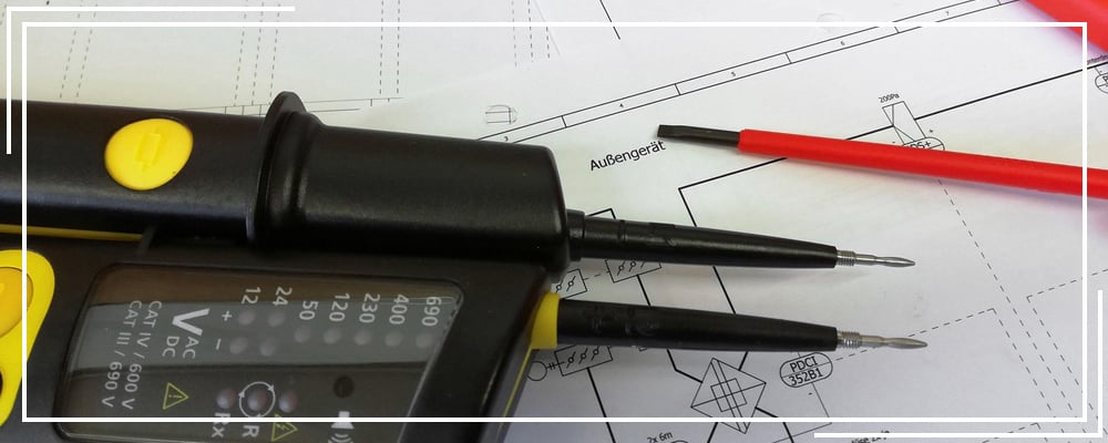 Electrical equipment sitting on a table