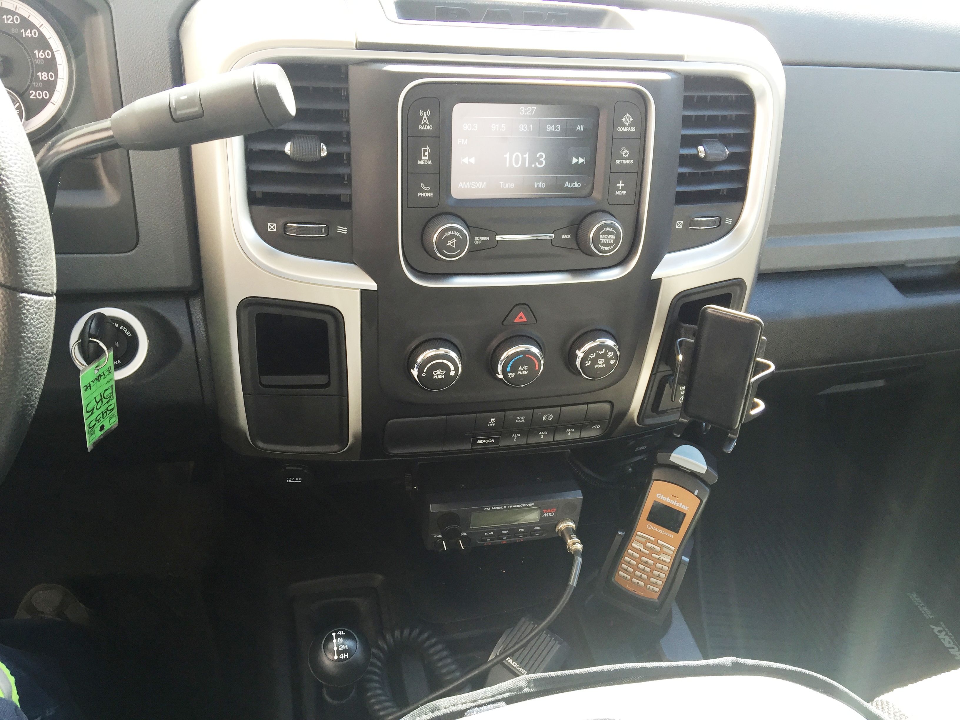 Installation of a TAD M10 and Globalstar into a 2016 Dodge Ram.