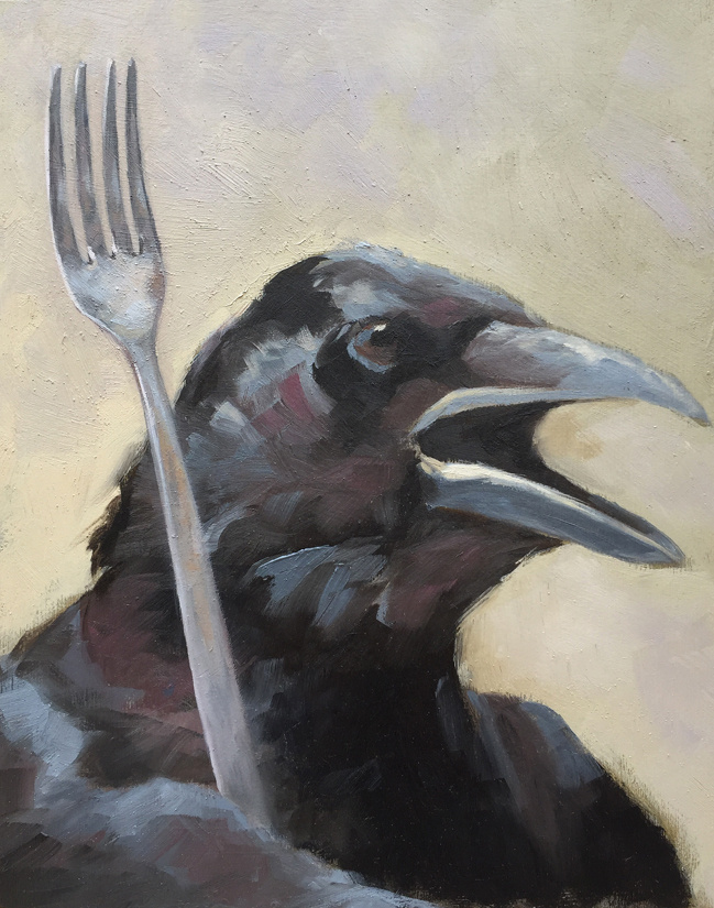 Eat Crow
8" x 10" / sold
oil on birch panel