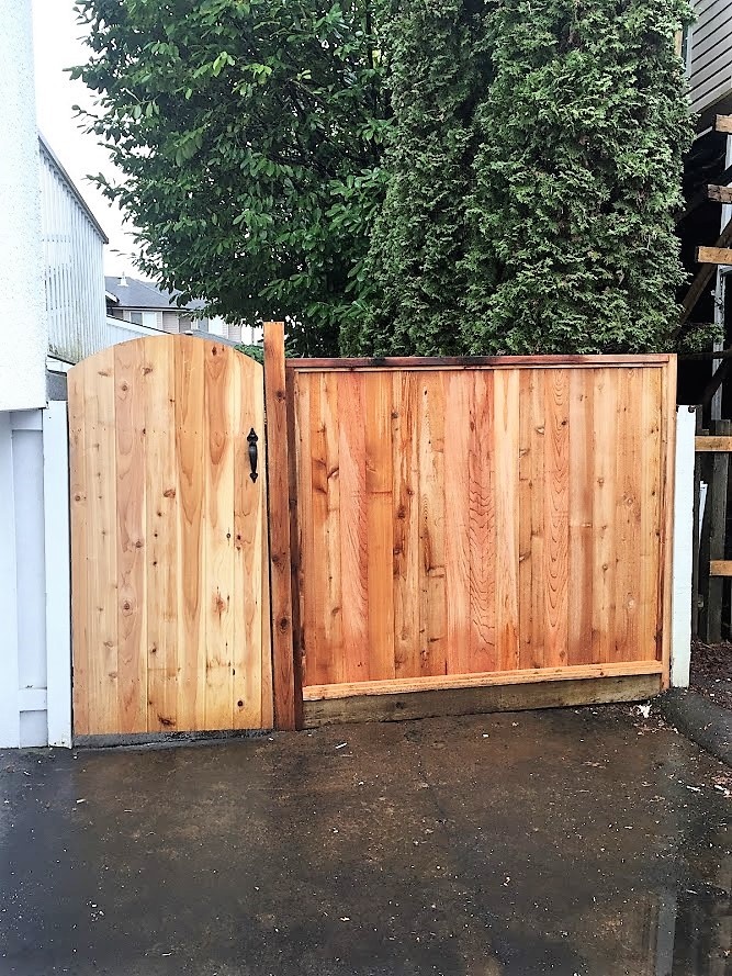 installed new fence panel and gate