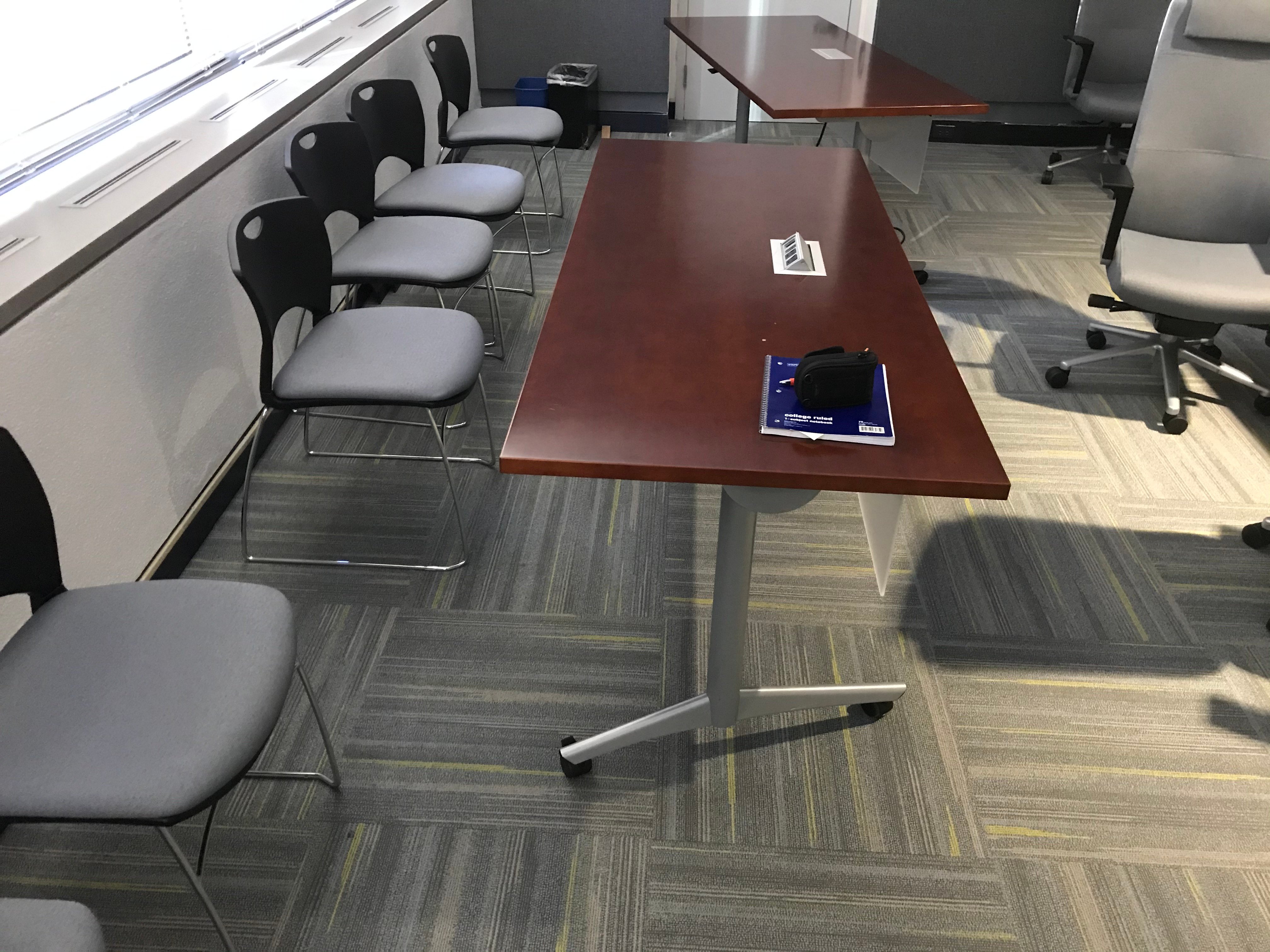 Moveable Conference Table with Outlet Plugs