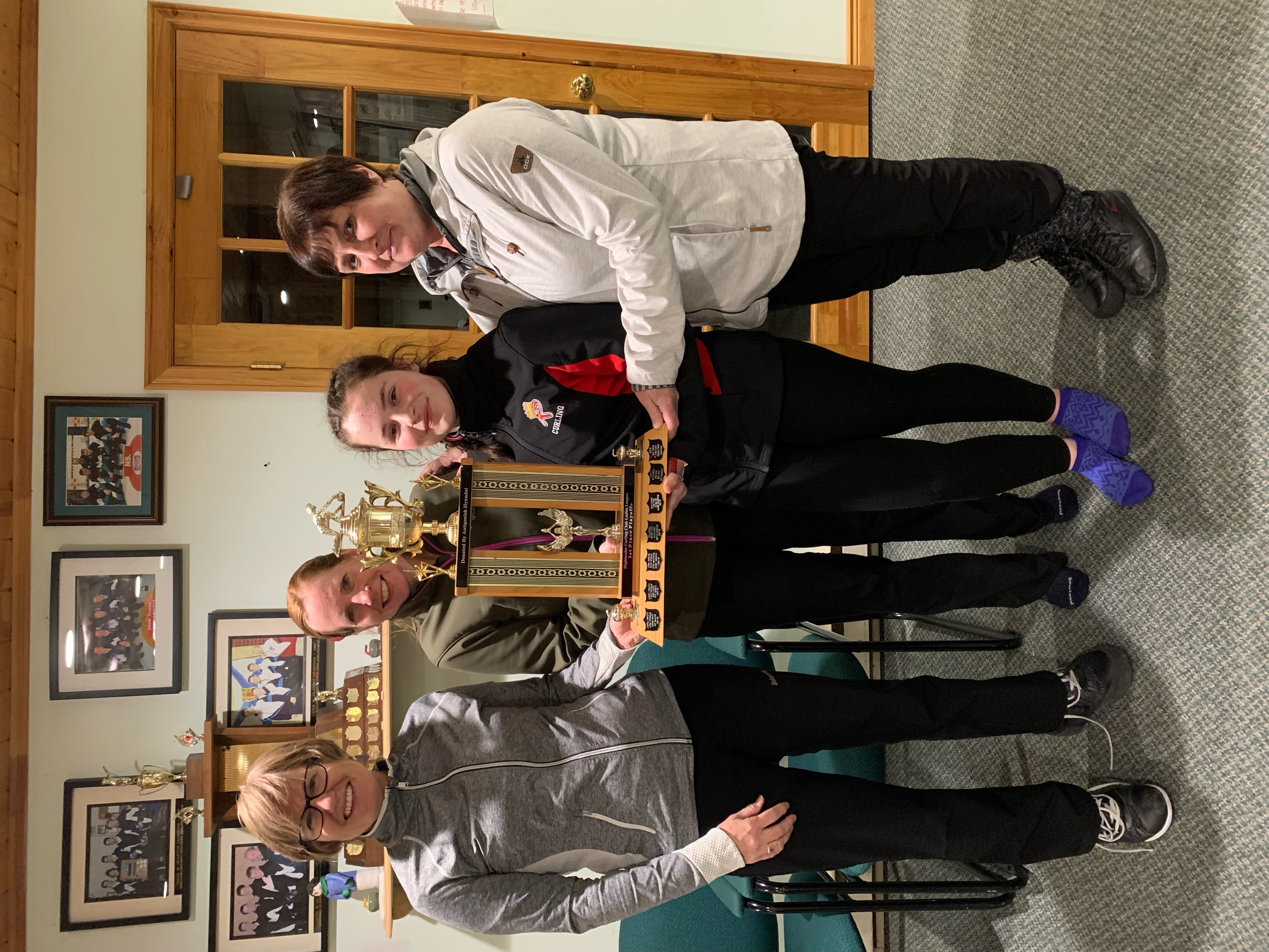 Tuesday Night Ladies First Team All-Stars (LtoR): Clarita Campbell, Wendy Juurlink, Gracie Hawes and Dede Chisholm