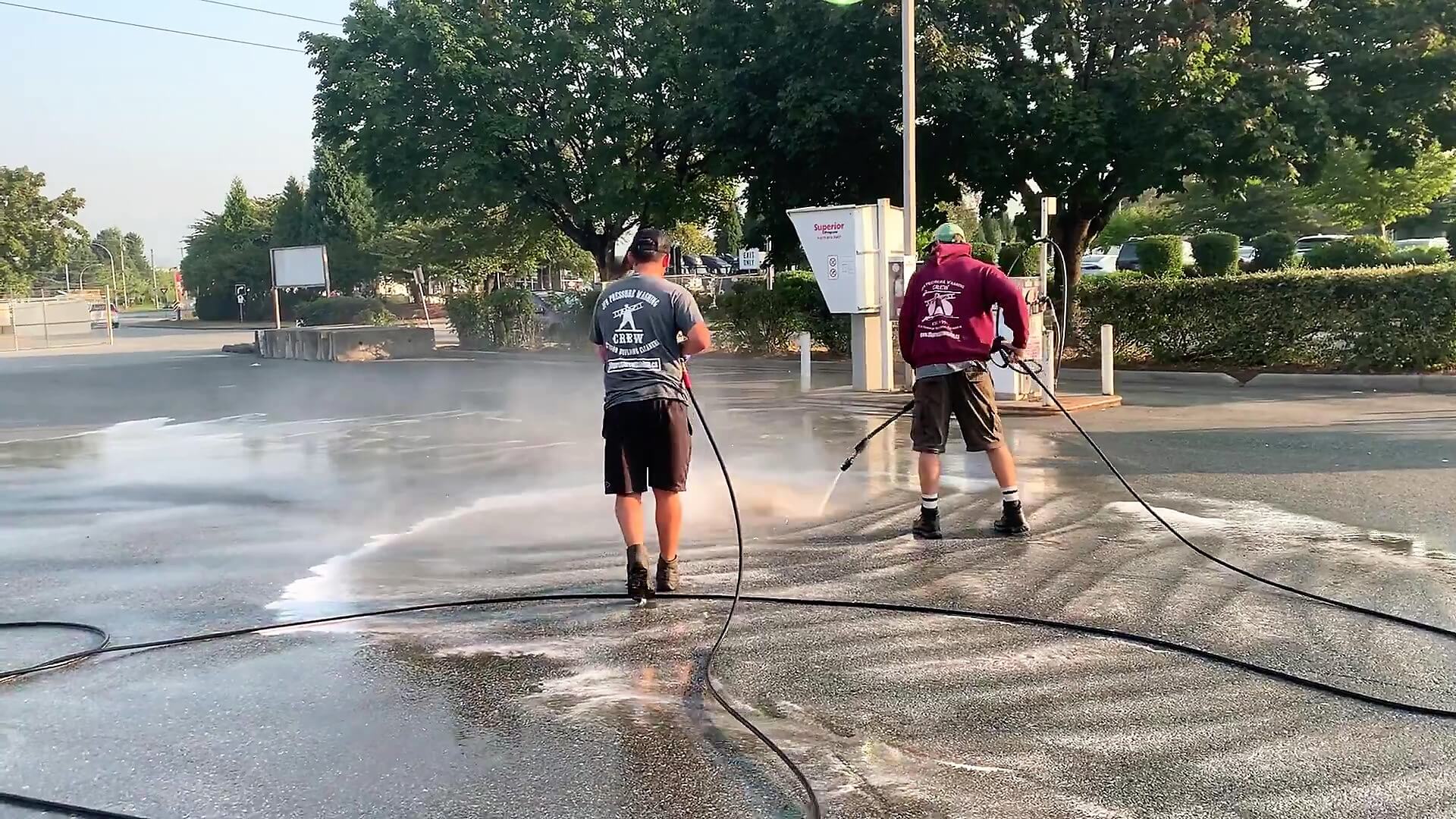 power washing pavement