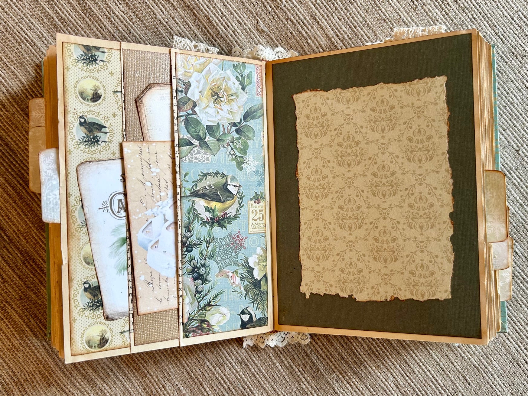 A winter themed journal with a nod to Christmas. A perfect space to record all your memories of the season.