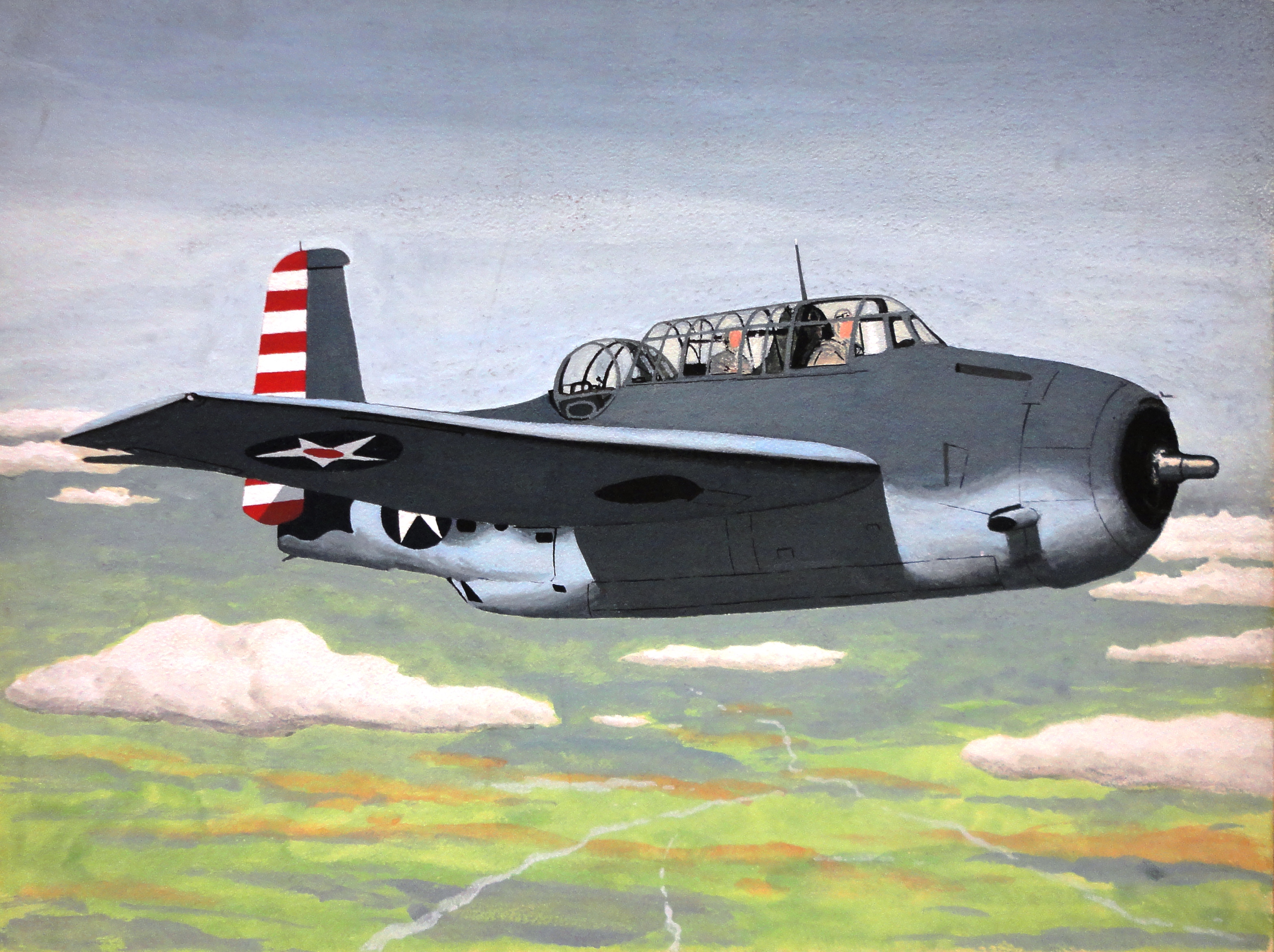 Untitled, Airplane, Oil on board