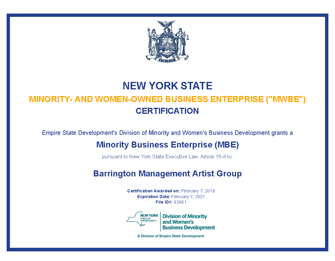 NY State Business Certification